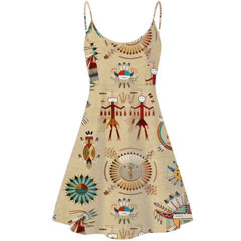 STD00101 Pattern Native American Strings Dress