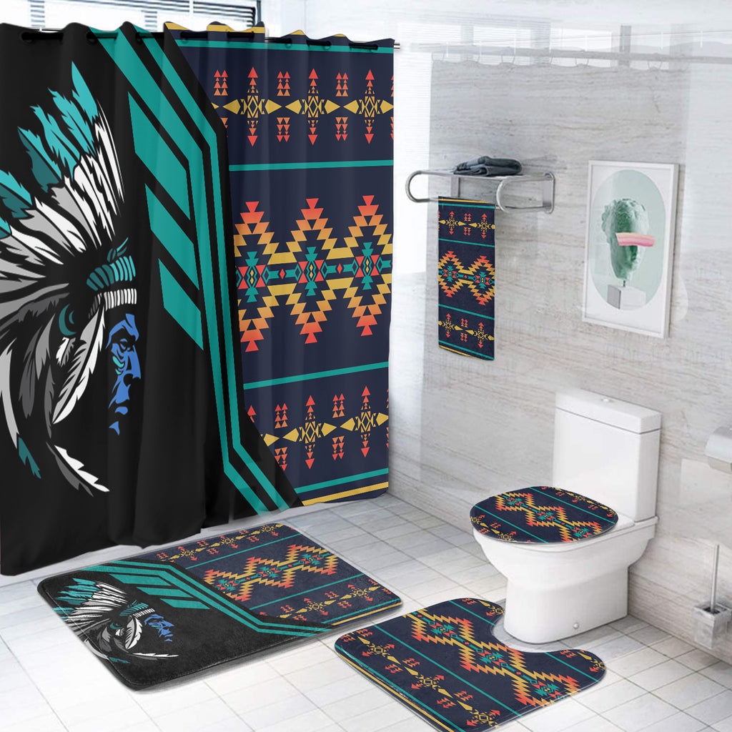 Powwow StoreBS000169 Pattern Native American Bathroom Set