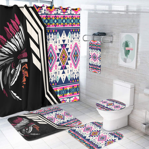 BS-000170 Pattern Native American Bathroom Set