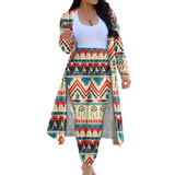 CLP00024 Tribe Design Native American Cardigan Coat Long Pant Set