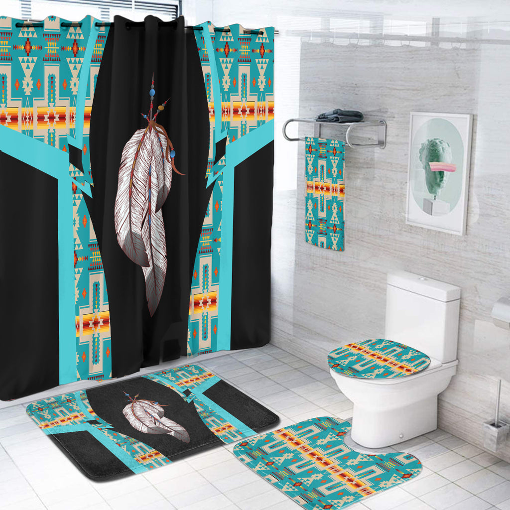 Powwow StoreBS000174  Pattern Native American Bathroom Set