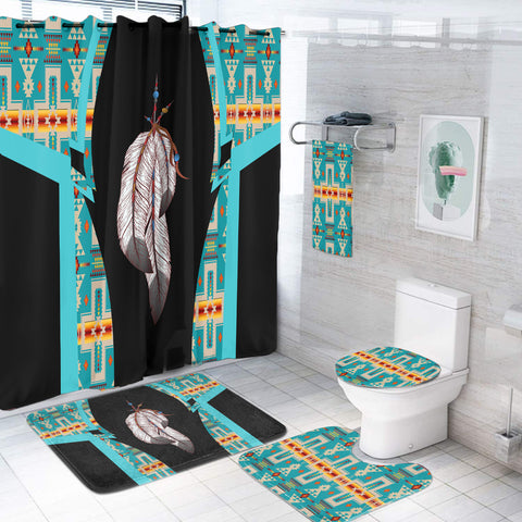 BS-000174  Pattern Native American Bathroom Set