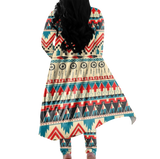 CLP00024 Tribe Design Native American Cardigan Coat Long Pant Set