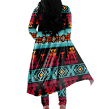 CLP00025 Tribe Design Native American Cardigan Coat Long Pant Set