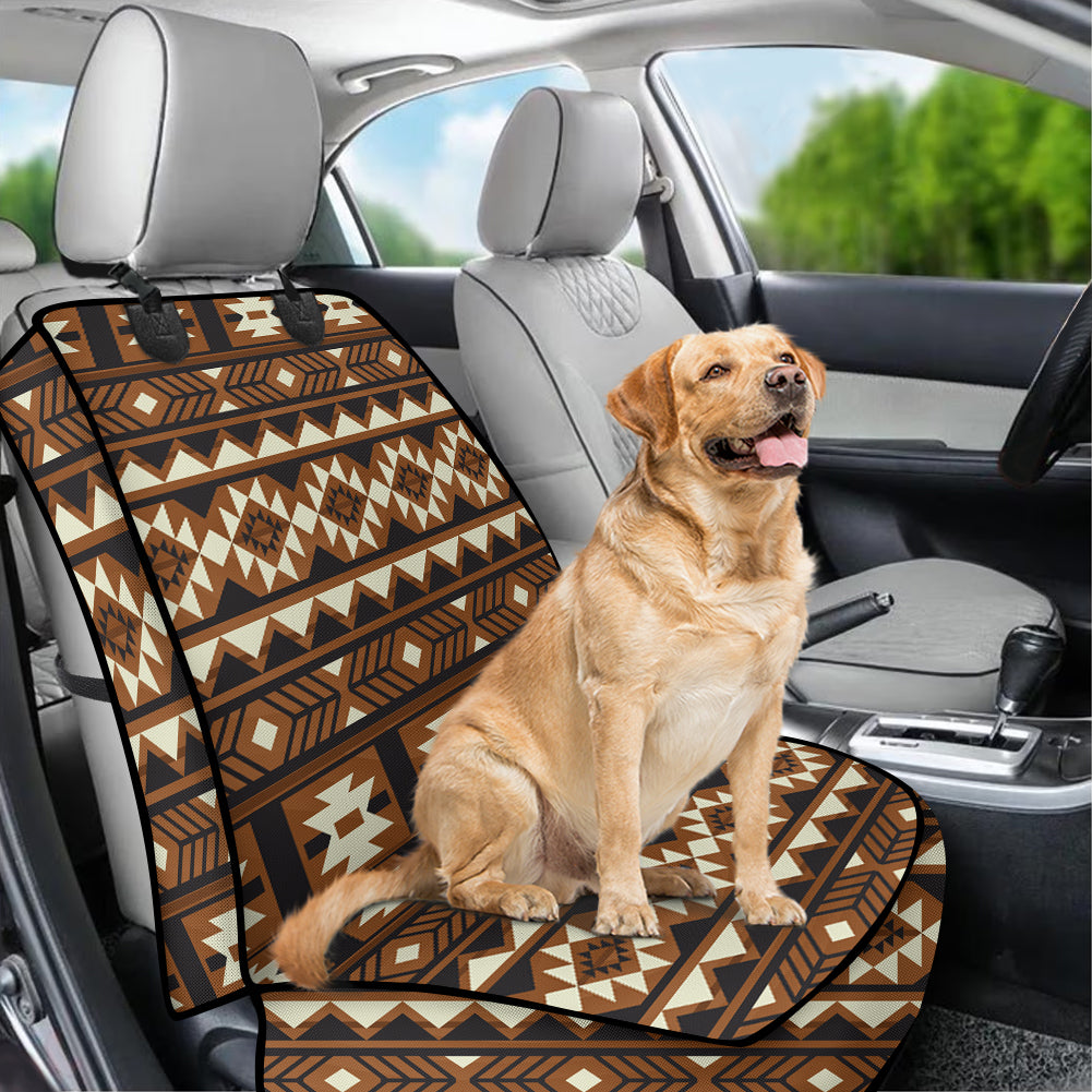 Powwow StoreGBHW000665  Pattern Tribal Native Waterproof Car Front Seat Cover for Pet