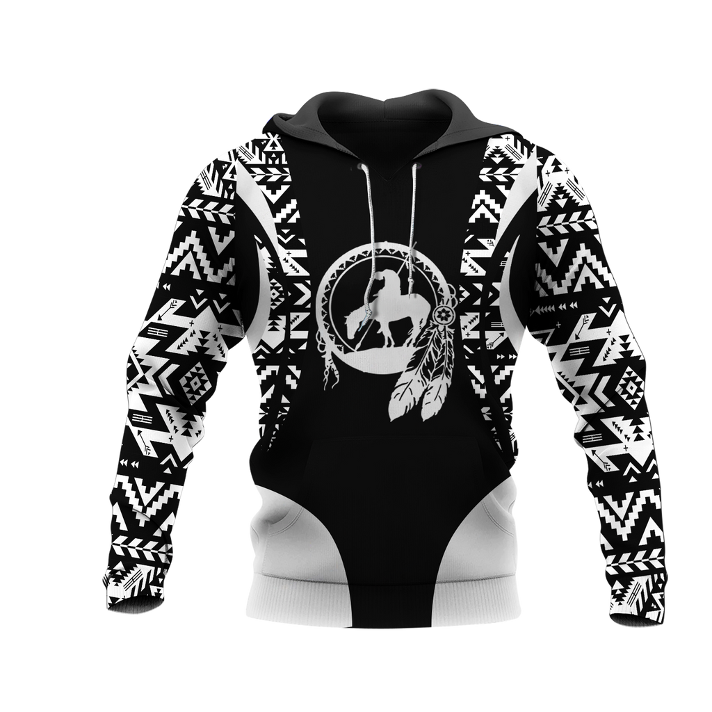 Powwow StoreHD001103 Pattern Native Pride 3D Hoodie