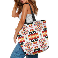 GB-NAT00075  Pattern Tribe Canvas Shopping Bag
