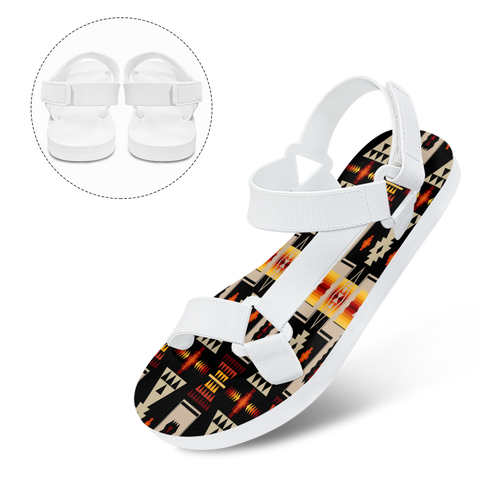 GB-NAT00062-01 Pattern Native American Open Toes Sandals