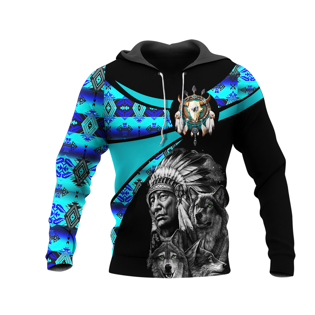 Powwow StoreHD000810 Pattern Native Pride 3D Hoodie