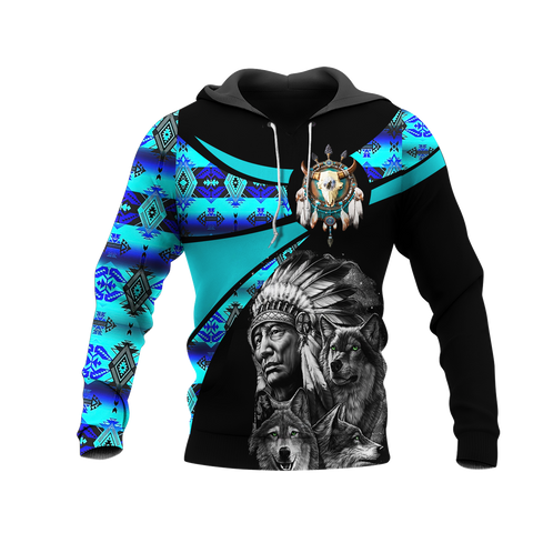 Powwow StoreHD000810 Pattern Native Pride 3D Hoodie