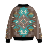 GB-NAT00538-01 Pattern Native American Unisex Knitted Fleece Lapel Outwear