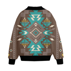 Powwow Storegb nat00538 01 pattern native american unisex knitted fleece lapel outwear