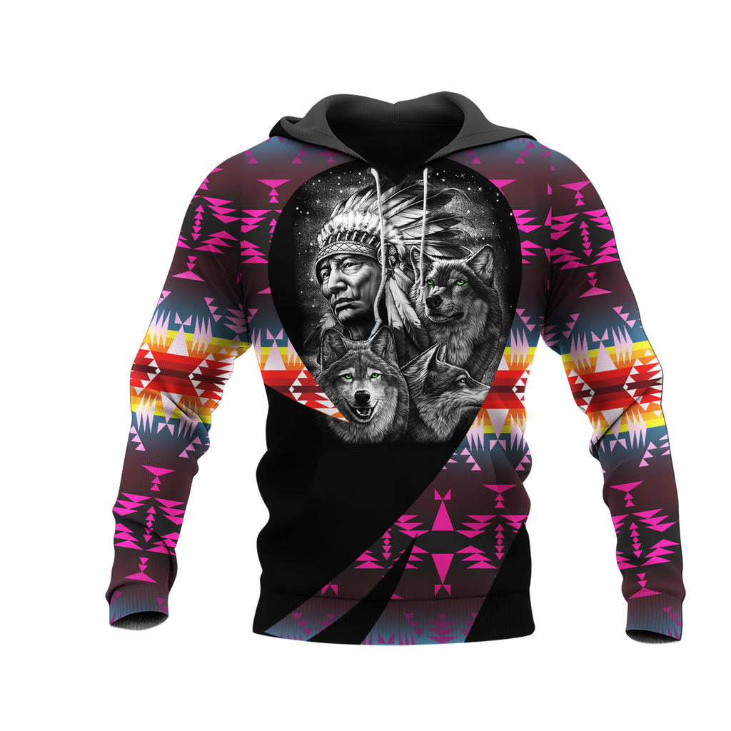 Powwow StoreHD0011621 Pattern Native Pride 3D Hoodie