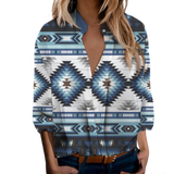 Powwow StoreGBNAT00528 Tribe Design Native Women's LongSleeved Shirts