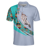 POLO0040 Native American  Polo T-Shirt 3D