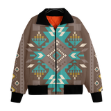 GB-NAT00538-01 Pattern Native American Unisex Knitted Fleece Lapel Outwear