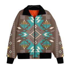 Powwow StoreGBNAT0053801 Pattern Native American Unisex Knitted Fleece Lapel Outwear
