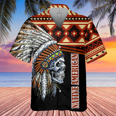 GB-HW000283 Tribe Design Native American Hawaiian Shirt 3D