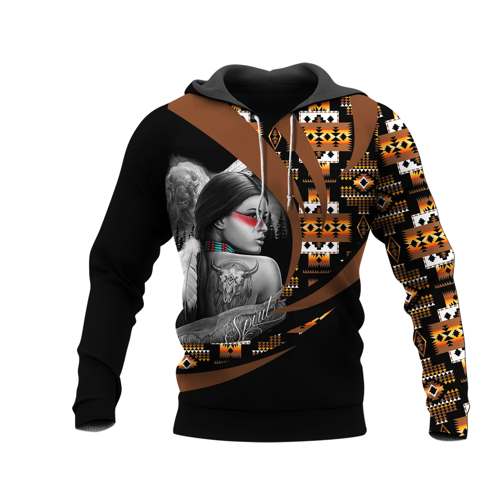 Powwow StoreHD0011974 Pattern Native Pride 3D Hoodie