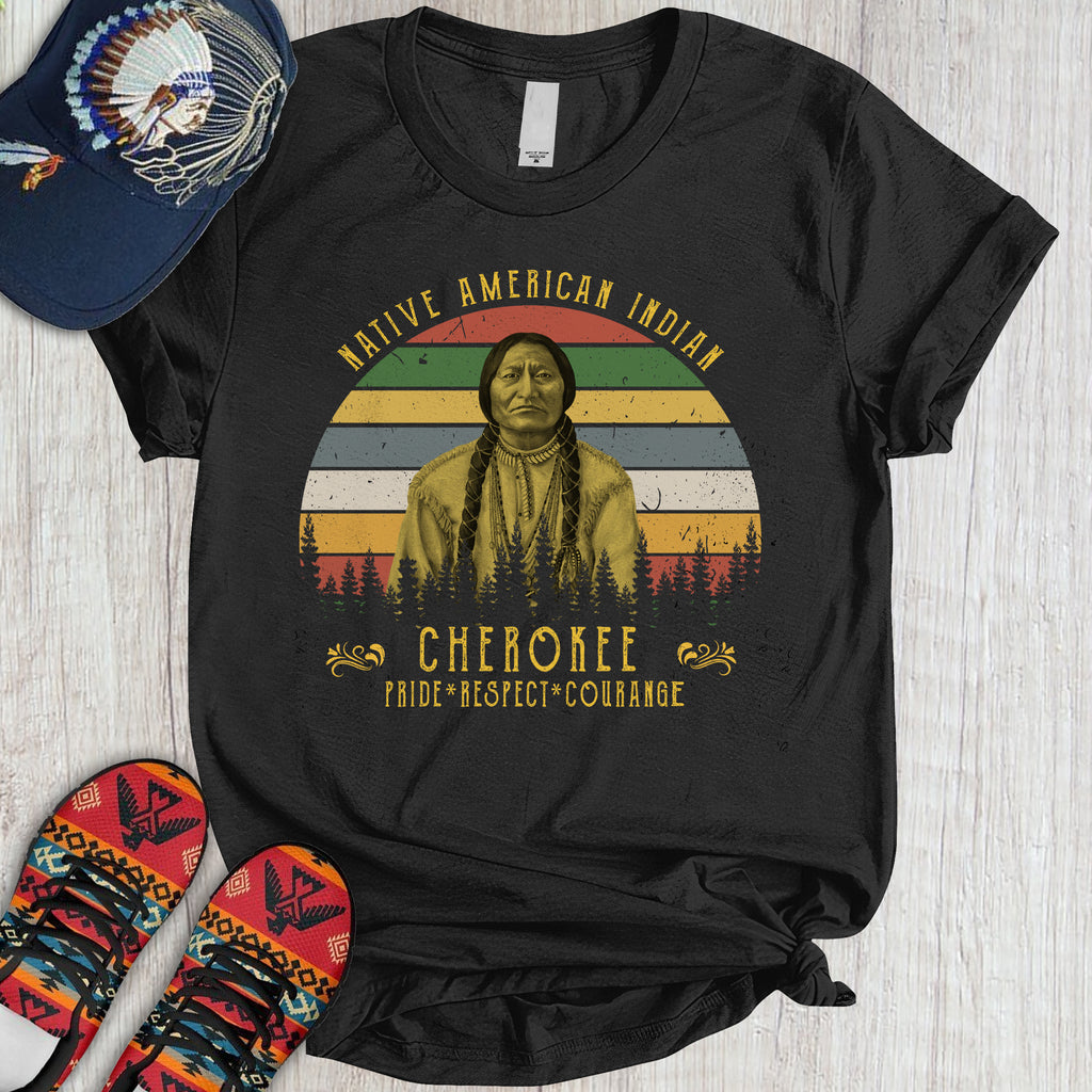 Powwow StoreTS00125 Tribal chief Indigenous  2D TShirt