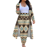 CLP00030 Tribe Design Native American Cardigan Coat Long Pant Set