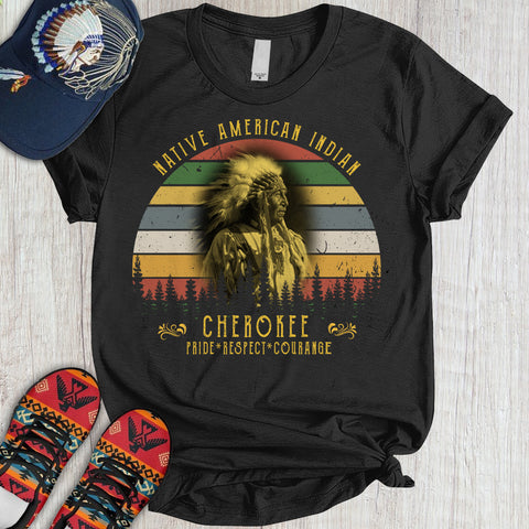 TS00125 Tribal chief Indigenous  2D T-Shirt