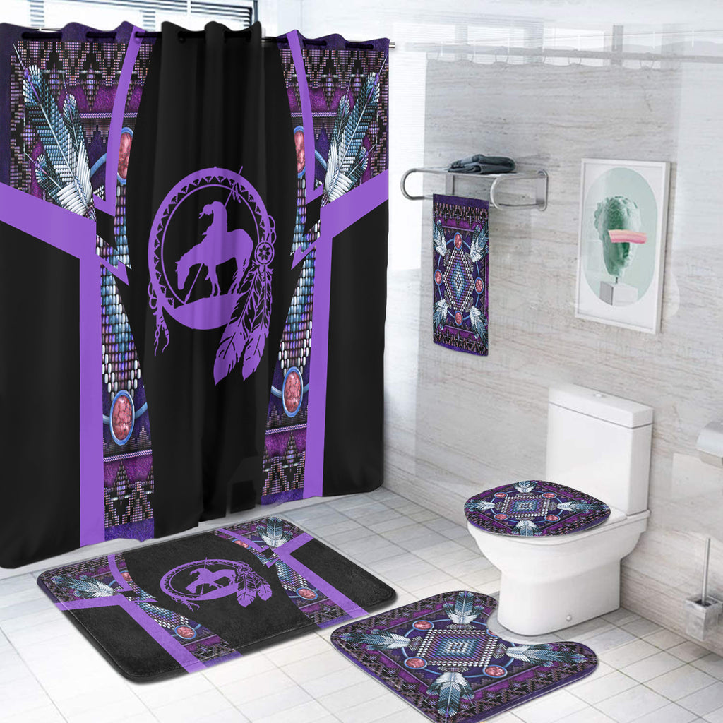 Powwow StoreBS000184 Pattern Native American Bathroom Set