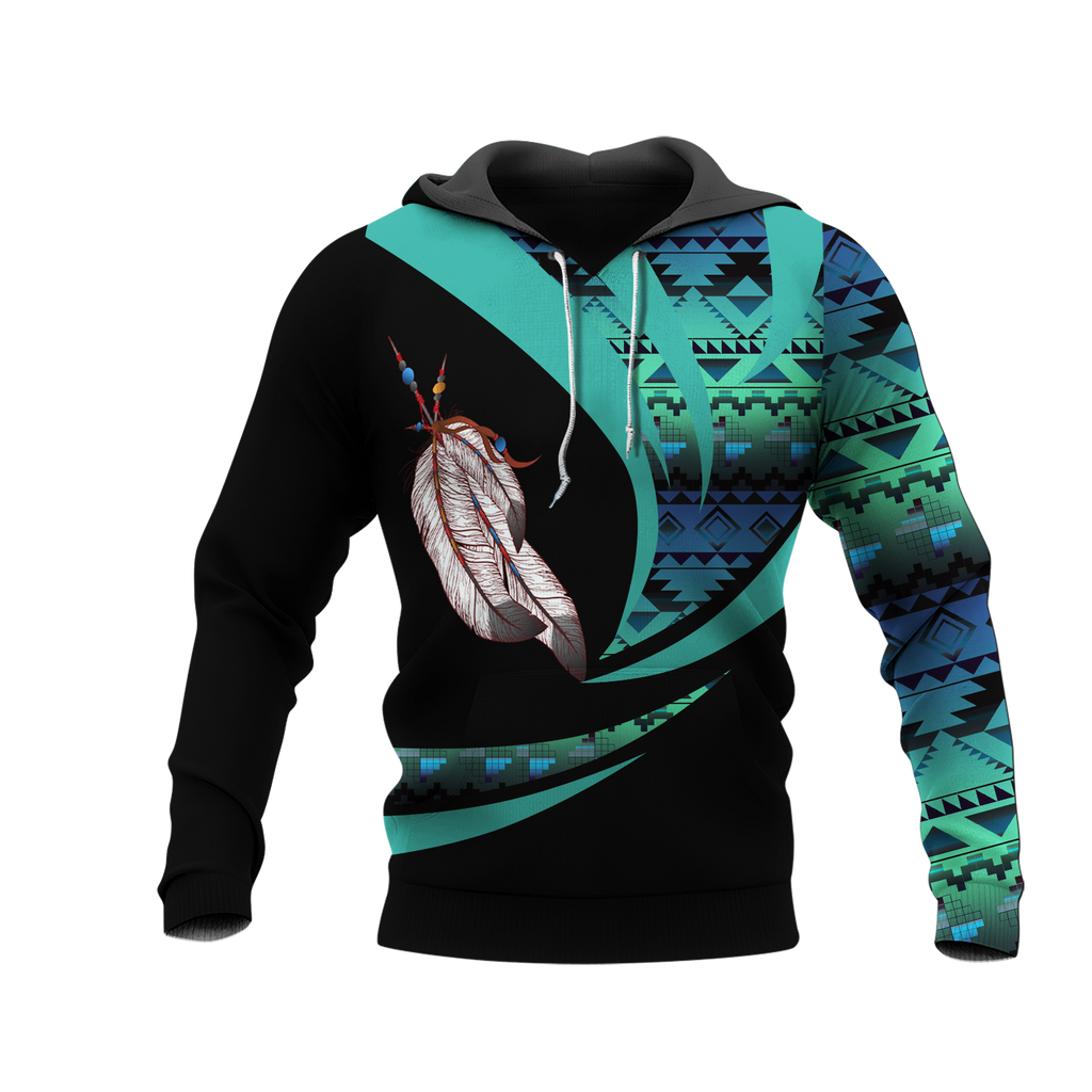 Powwow StoreHD0011978 Pattern Native Pride 3D Hoodie