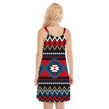 Powwow Storegb nat00529 native design womens o neck cami dress