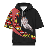 Powwow StoreHD0012365 Pattern Native Pride 3D Short  Hoodie