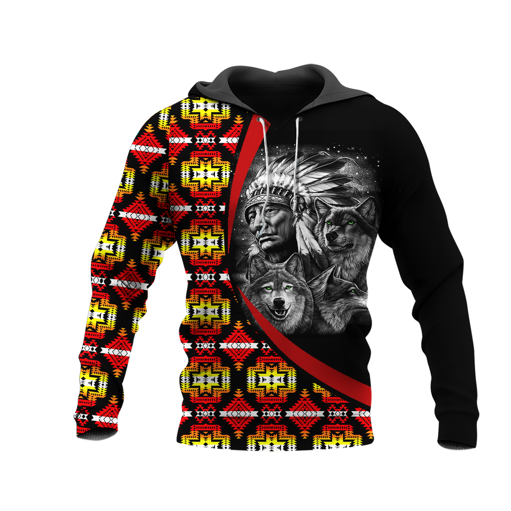 Powwow StoreHD0011595 Pattern Native Pride 3D Hoodie