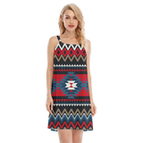 Powwow StoreGBNAT00529 Native  Design Women's Oneck Cami Dress