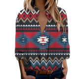 Powwow StoreGBNAT00529 Tribe Design Native Women's LongSleeved Shirts