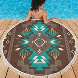 Powwow StoreGBNAT0053801 Native American Design Beach Blanket