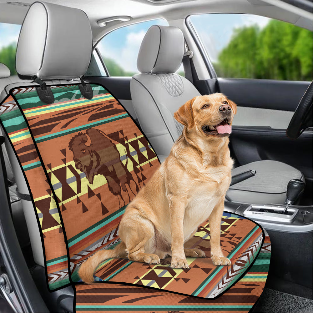 Powwow StoreGBNAT00024 Pattern Tribal Native Waterproof Car Front Seat Cover for Pet