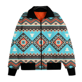 GB-NAT00319 Pattern Native American Unisex Knitted Fleece Lapel Outwear