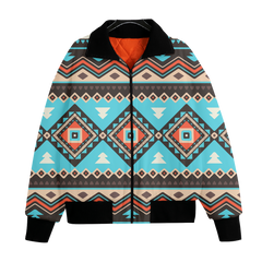 Powwow StoreGBNAT00319 Pattern Native American Unisex Knitted Fleece Lapel Outwear