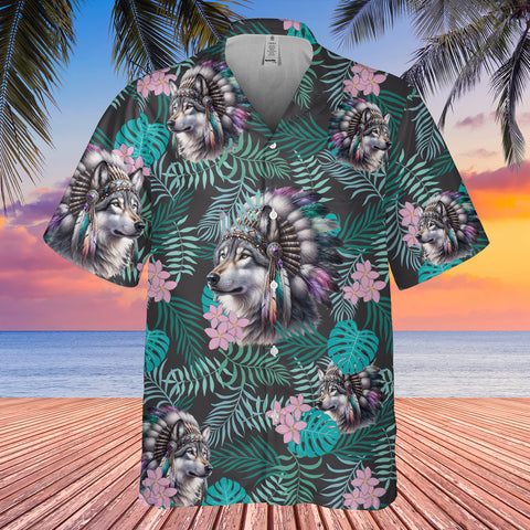 GB-HW001012 Tribe Design Native American Hawaiian Shirt 3D