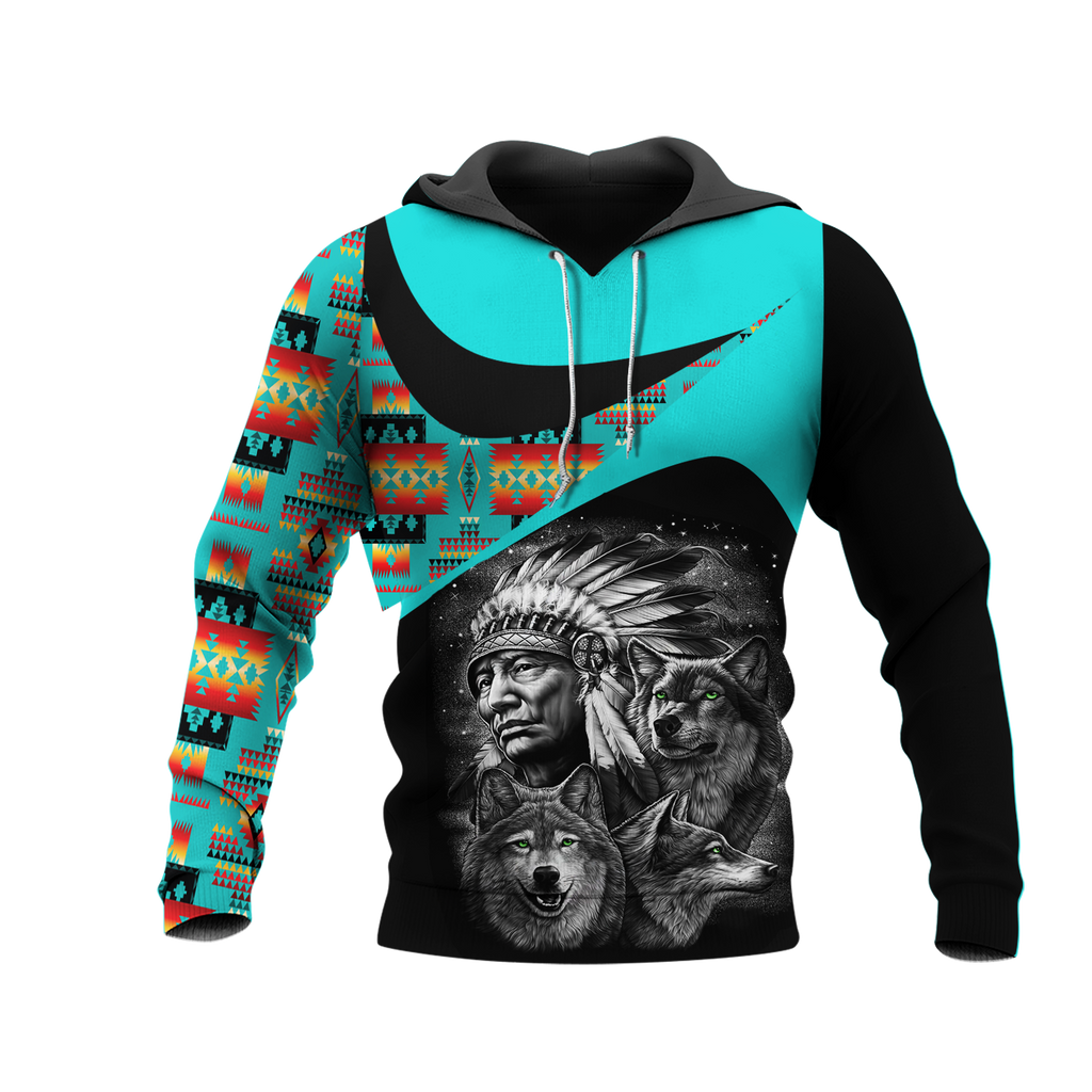 Powwow StoreHD0011415 Pattern Native Pride 3D Hoodie