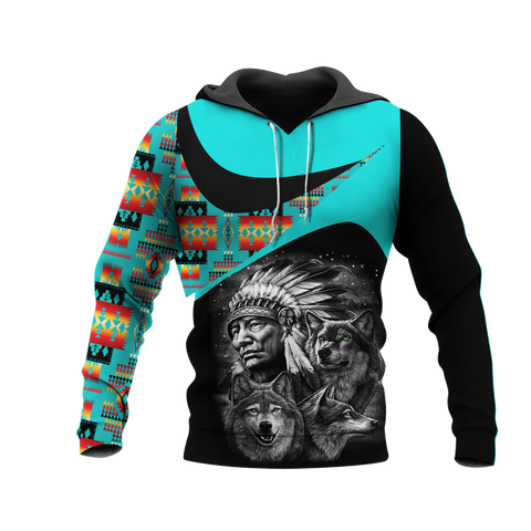 Powwow StoreHD0011415 Pattern Native Pride 3D Hoodie