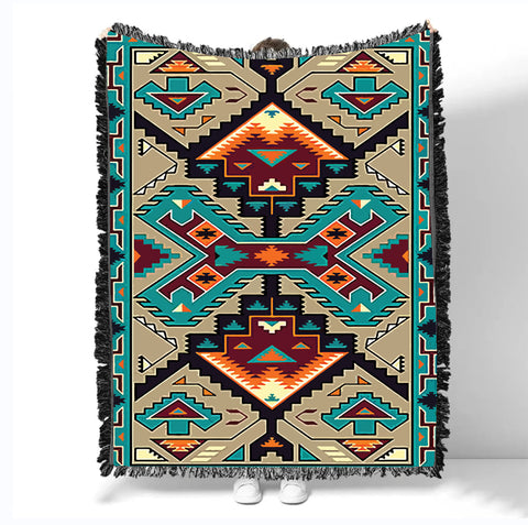 GB-NAT00016 Pattern Native Woven Blanket