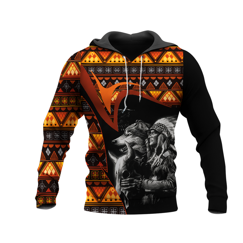 Powwow StoreHD0011527 Pattern Native Pride 3D Hoodie