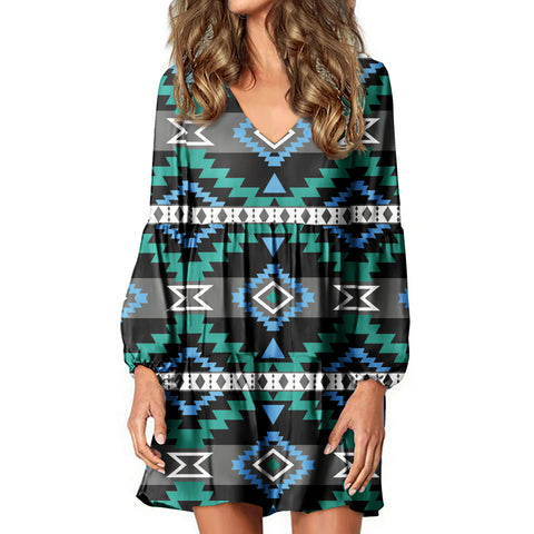 SWD0006 Native Tribes Pattern Native American Swing Dress