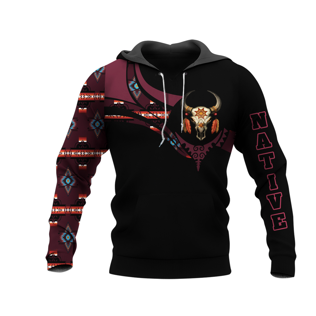 Powwow StoreHD0012501 Pattern Native Pride 3D Hoodie