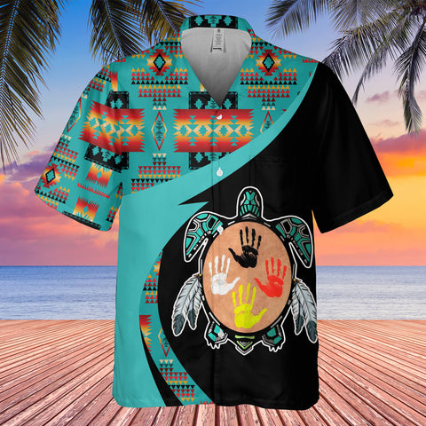 GB-HW000970  Tribe Design Native American Hawaiian Shirt 3D