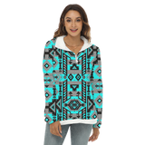 Powwow StoreGBNAT00626 Native American Women's Borg Fleece Sweatshirt