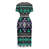 Powwow Storegb nat00578 pattern native womens slit sheath dress