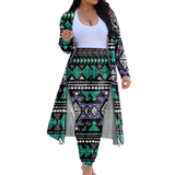 CLP00035 Tribe Design Native American Cardigan Coat Long Pant Set