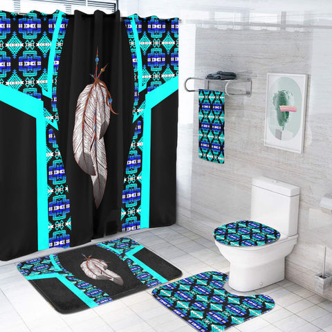 BS-000187 Pattern Native American Bathroom Set