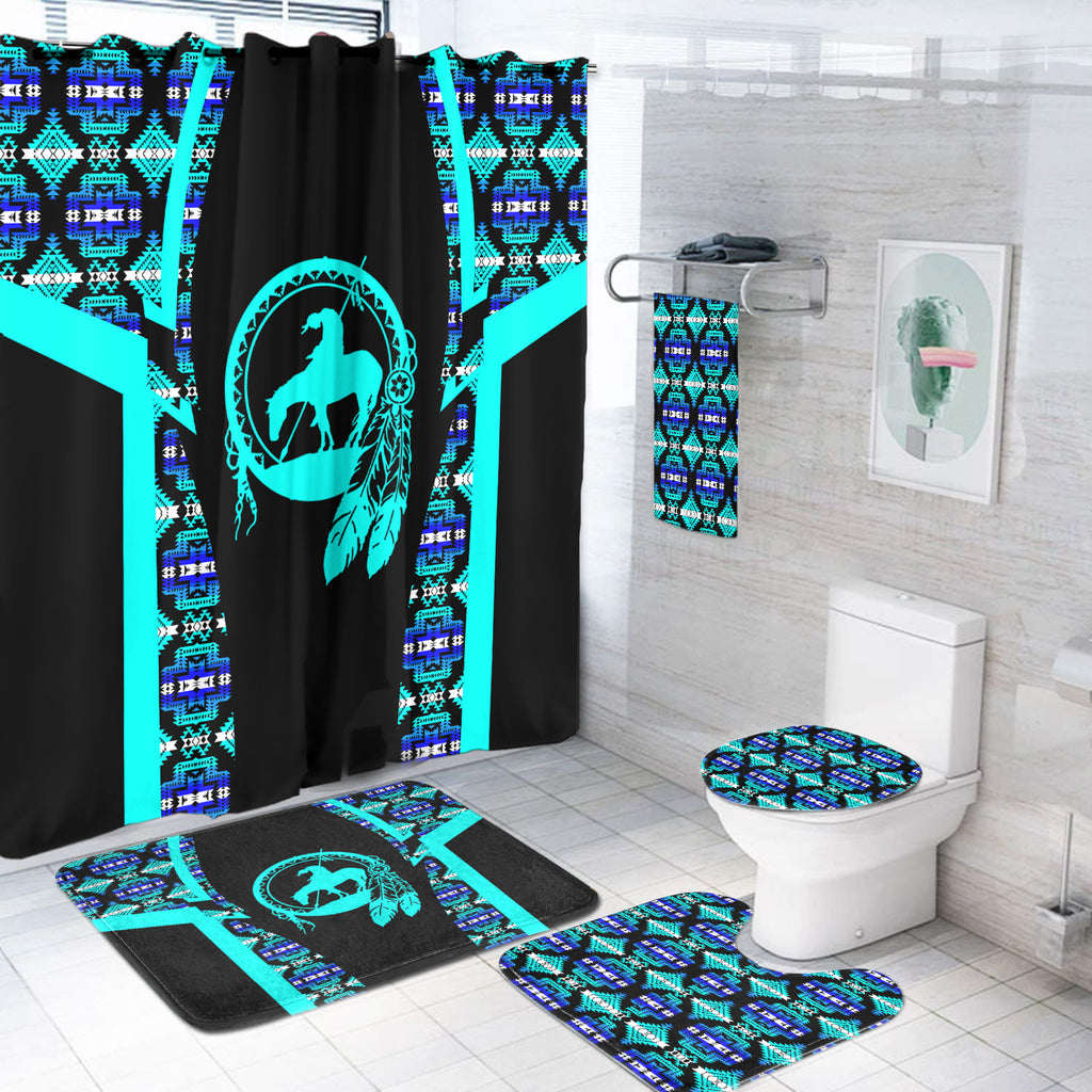 Powwow StoreBS000188 Pattern Native American Bathroom Set